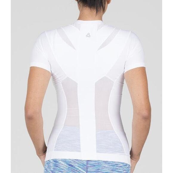 Alignmed Postural Fitness Shirt Womens XL White Short Sleeve Sports Recovery - Picture 1 of 11